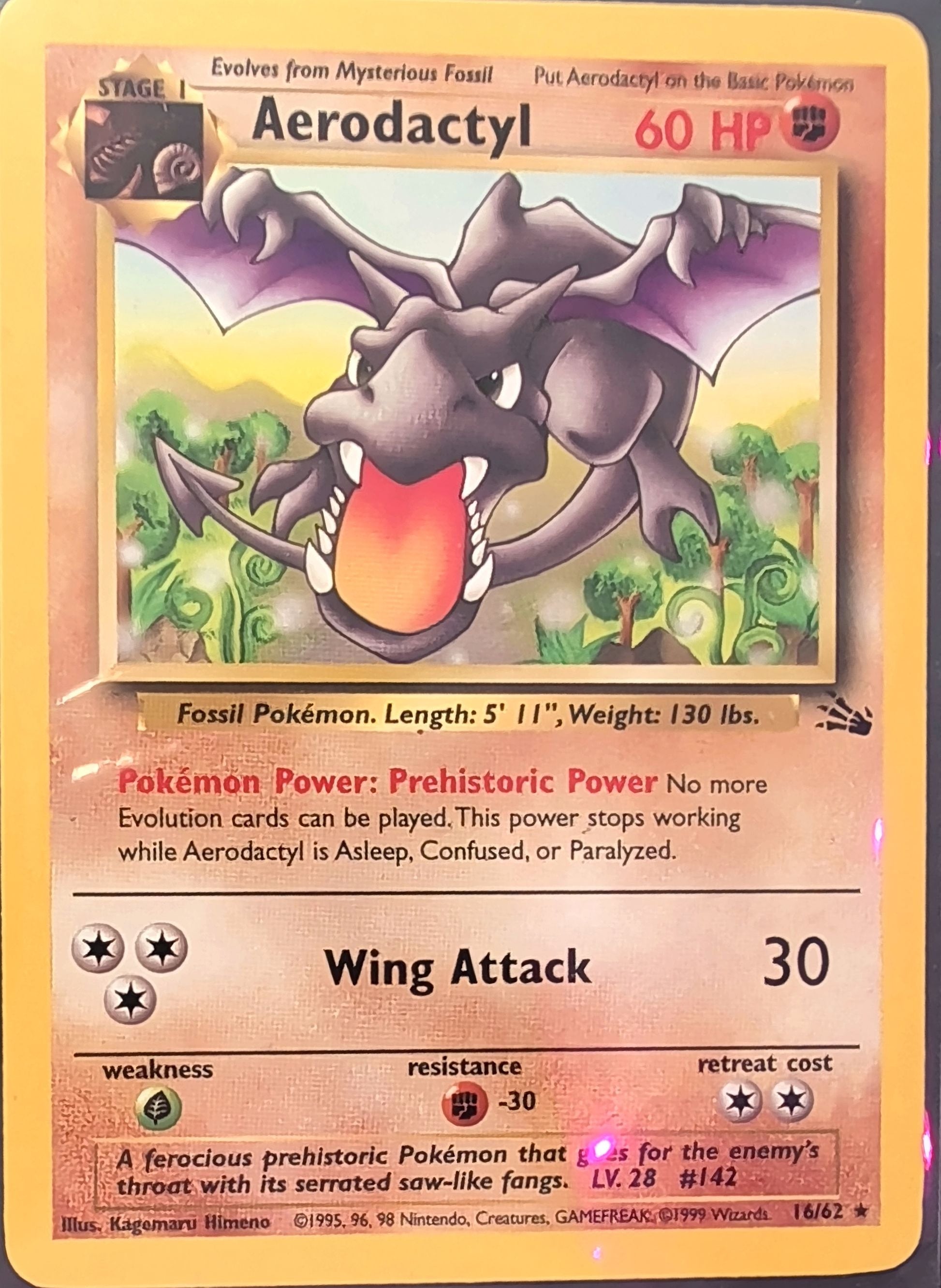 Aerodactyl (16) Rare Fossil 16/62 MP