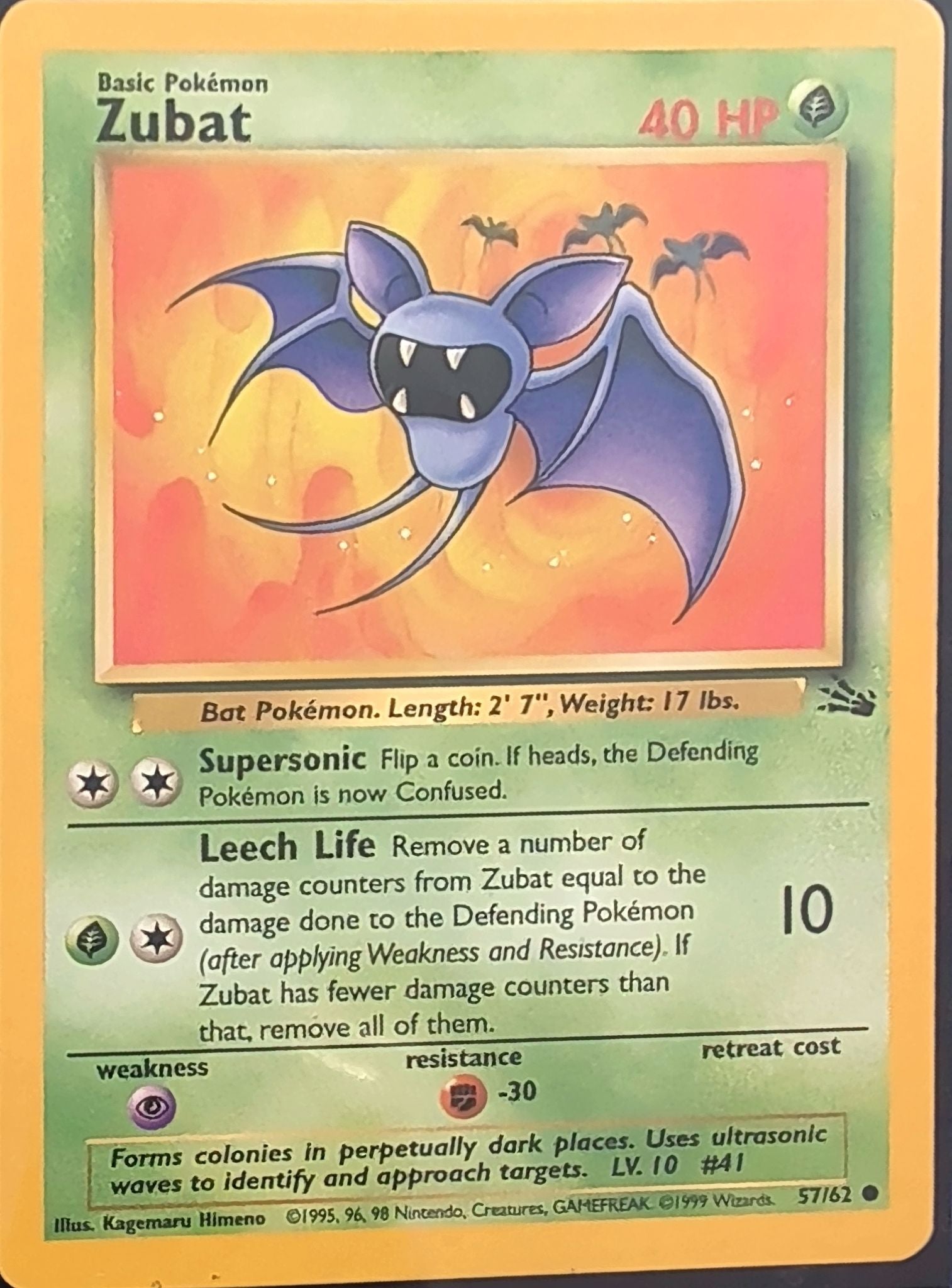 Zubat Common Fossil 57/62 MP