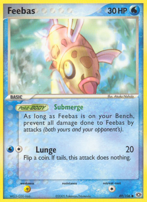 Feebas 49/106 Pokémon EX Emerald (2005) English card — catalogue reference