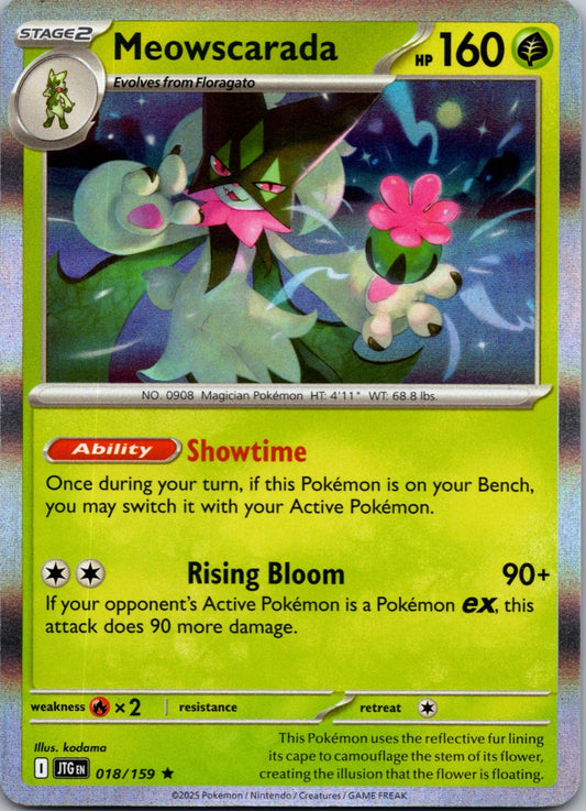 Meowscarada Rare SV09: Journey Together 018/159 MP (Back)