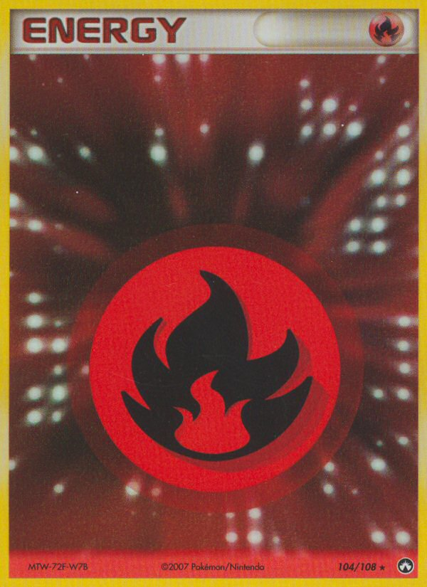 Fire Energy 104/108 Pokémon EX Power Keepers (2007) English card — catalogue reference