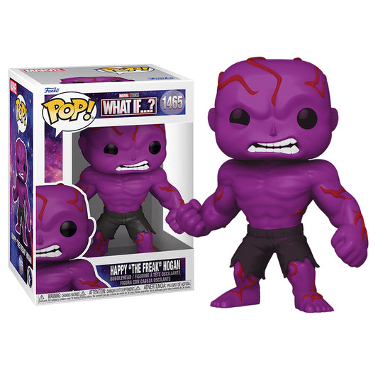 Purple superhero figurine with red accents next to its packaging