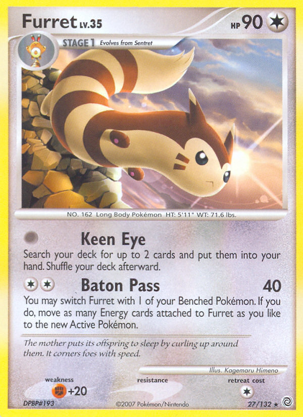 Furret 27/132 Pokémon Secret Wonders (2007) English card — catalogue reference