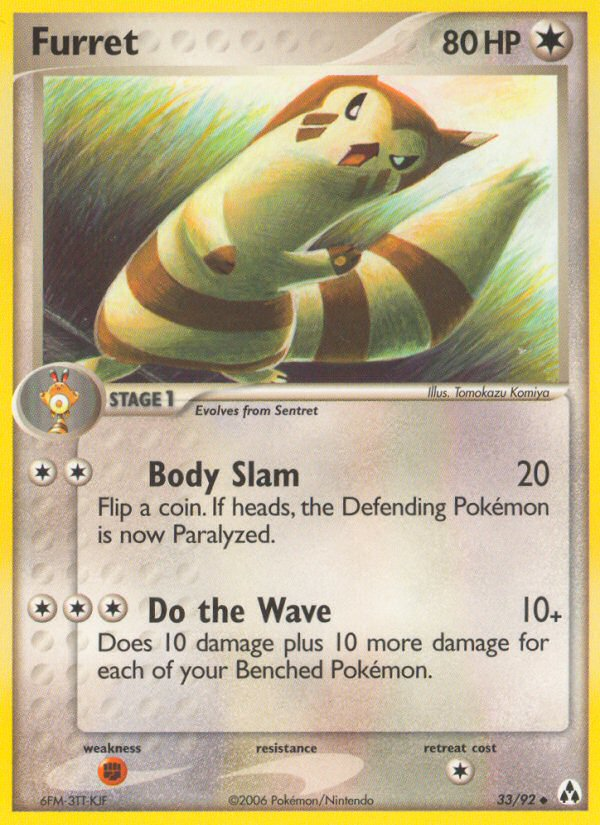 Furret 33/92 Pokémon EX Legend Maker (2006) English card — catalogue reference