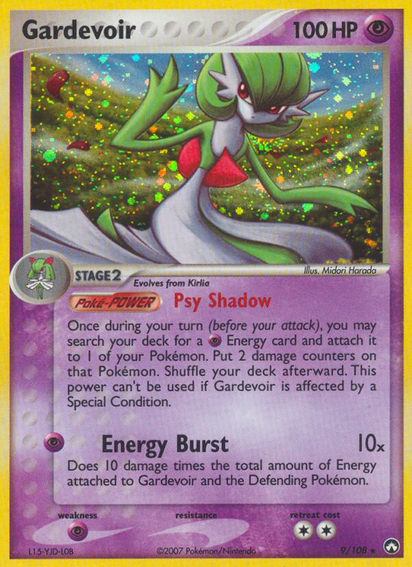 Gardevoir 9/108 Pokémon EX Power Keepers (2007) English card — catalogue reference