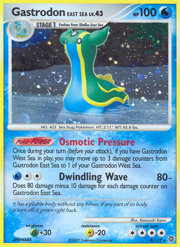 Gastrodon East Sea 8/132 Pokémon Secret Wonders (2007) English card — catalogue reference