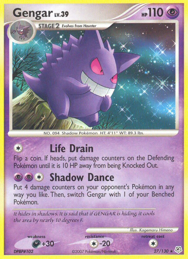 Gengar 27/130 Pokémon Diamond & Pearl (2007) English card — catalogue reference
