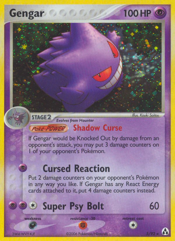 Gengar 5/92 Pokémon EX Legend Maker (2006) English card — catalogue reference