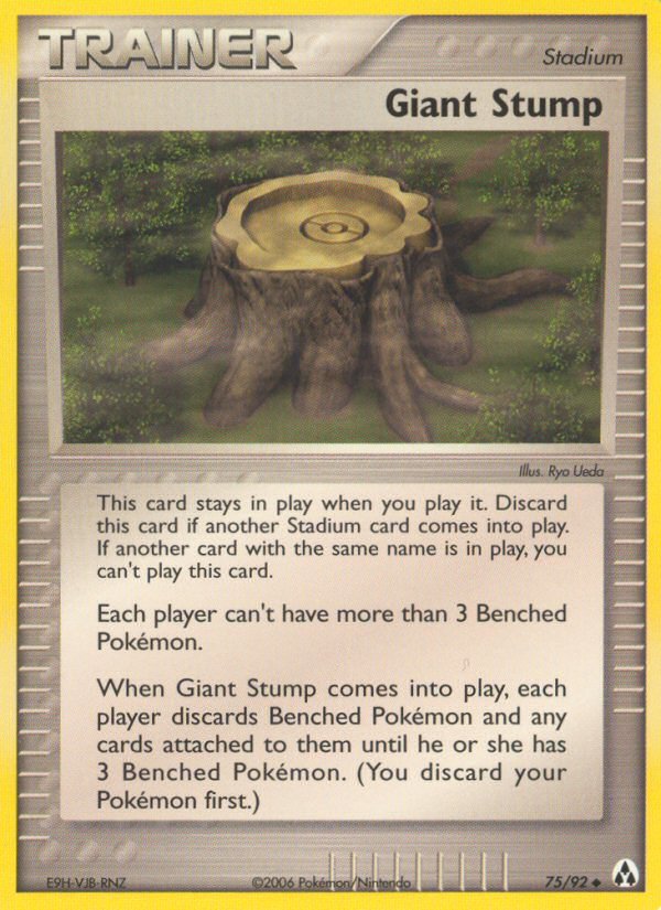 Giant Stump 75/92 Pokémon EX Legend Maker (2006) English card — catalogue reference