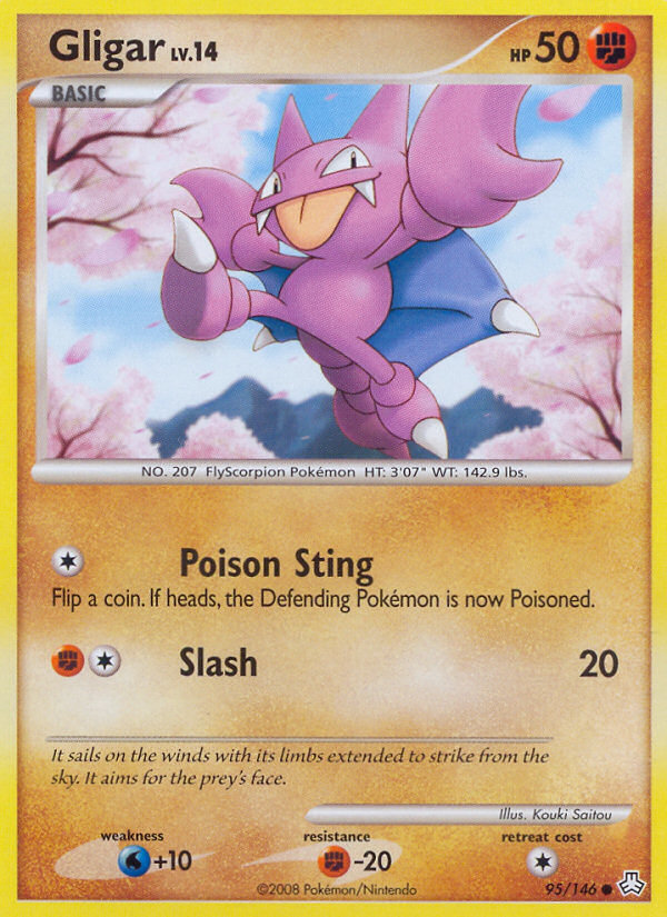 Gligar 95/146 Pokémon Legends Awakened (2008) English card — catalogue reference