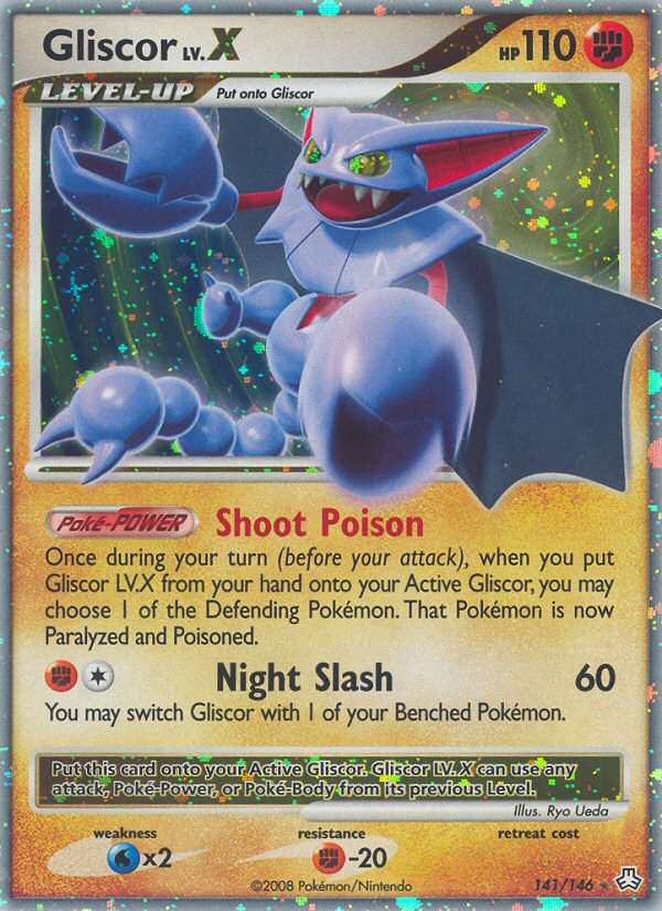 Gliscor LV.X 141/146 Pokémon Legends Awakened (2008) English card — catalogue reference