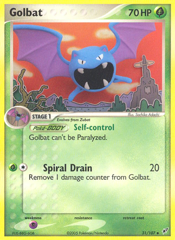 Golbat 31/107 Pokémon EX Deoxys (2005) English card — catalogue reference