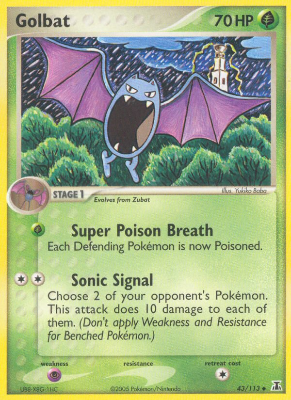 Golbat 43/113 Pokémon EX Delta Species (2005) English card — catalogue reference