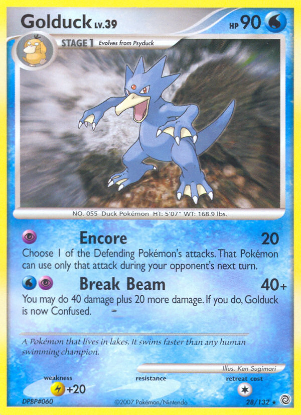 Golduck 28/132 Pokémon Secret Wonders (2007) English card — catalogue reference