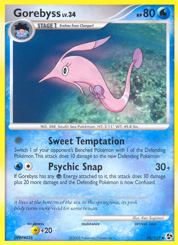 Gorebyss 38/106 Pokémon Great Encounters (2008) English card — catalogue reference