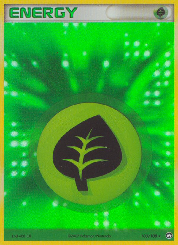 Grass Energy 103/108 Pokémon EX Power Keepers (2007) English card — catalogue reference