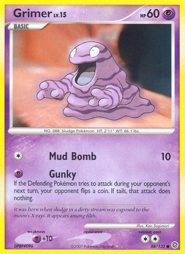 Grimer 88/132 Pokémon Secret Wonders (2007) English card — catalogue reference