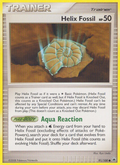 Helix Fossil 91/100 Pokémon Majestic Dawn (2008) English card — catalogue reference