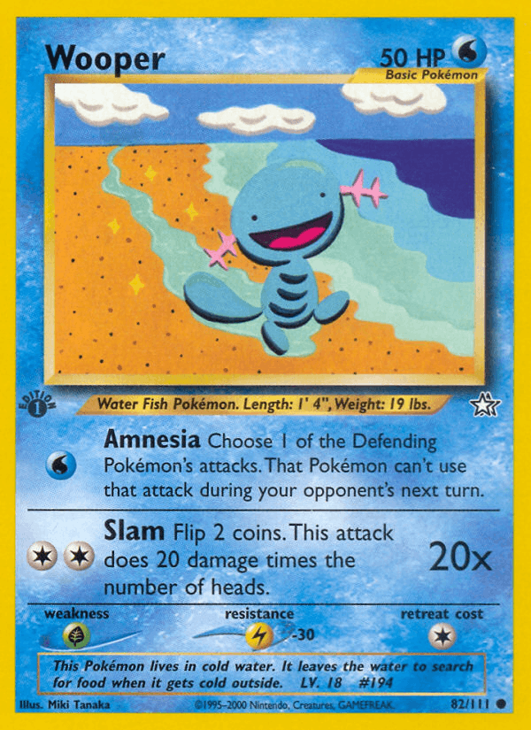 Wooper 82/111 — Pokémon Neo Genesis card