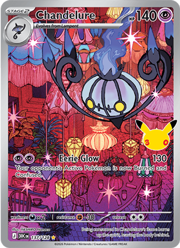 Chandelure 137/128 — Pokémon 30th Celebration catalogue reference