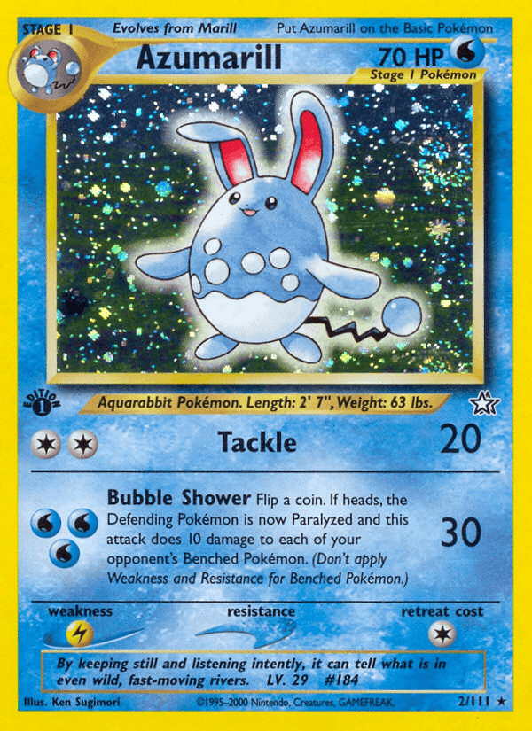 Azumarill 2/111 — Pokémon Neo Genesis card