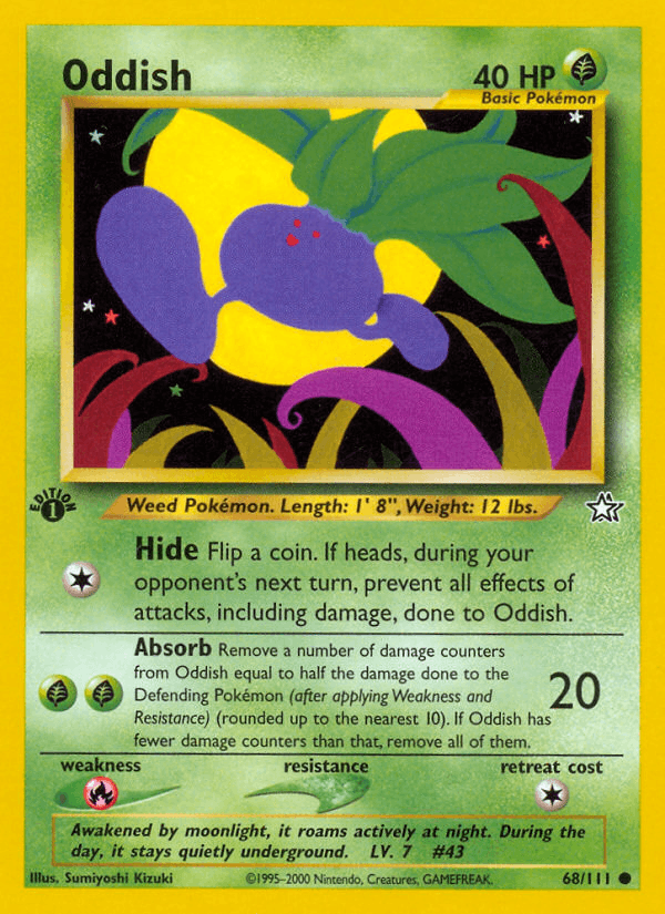 Oddish 68/111 — Pokémon Neo Genesis card