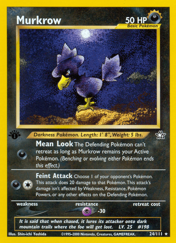 Murkrow 24/111 — Pokémon Neo Genesis card