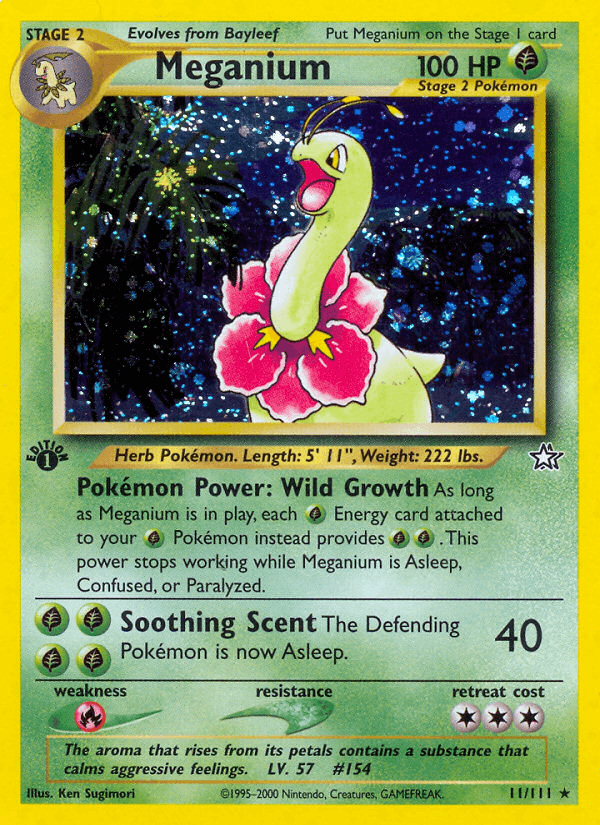 Meganium 11/111 — Pokémon Neo Genesis card