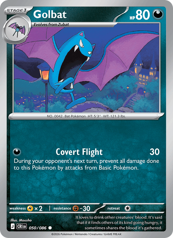 Golbat 50/86 — Pokémon Chaos Rising catalogue reference