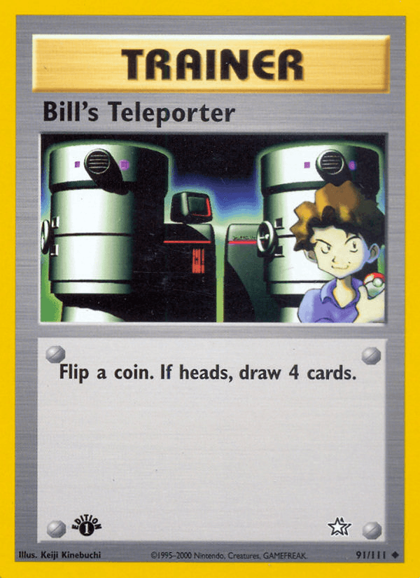Bill's Teleporter 91/111 — Pokémon Neo Genesis card