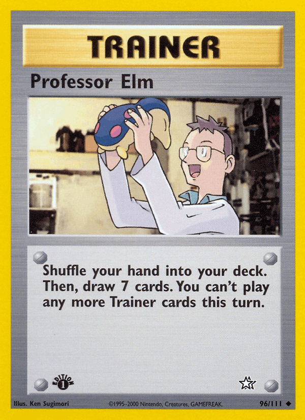 Professor Elm 96/111 — Pokémon Neo Genesis card