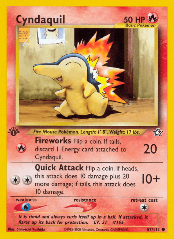 Cyndaquil 57/111 — Pokémon Neo Genesis card