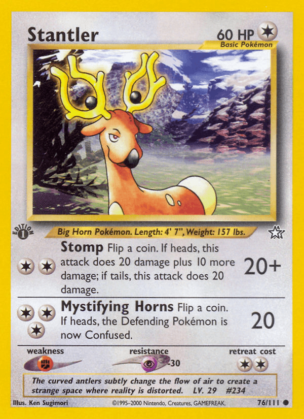 Stantler 76/111 — Pokémon Neo Genesis card