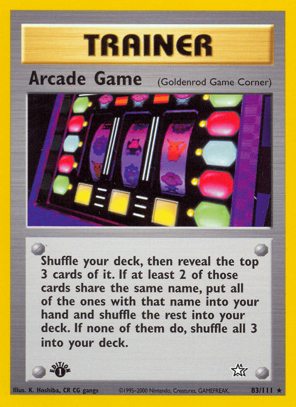 Arcade Game 83/111 — Pokémon Neo Genesis card