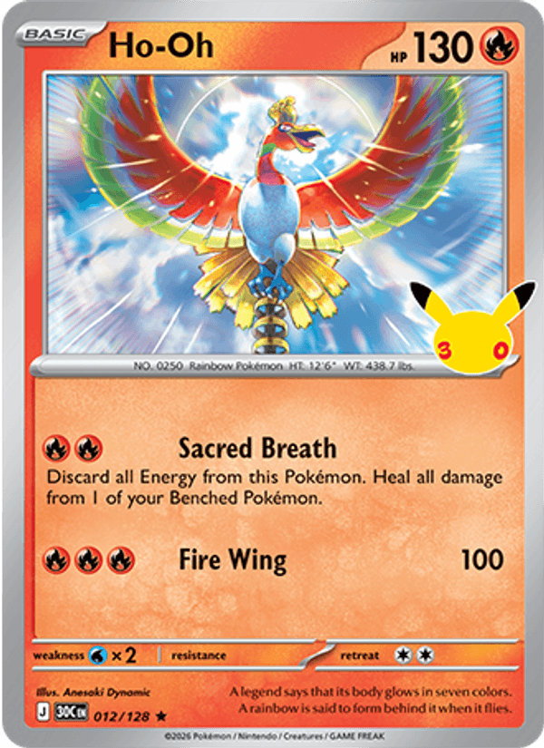 Ho-Oh 12/128 — Pokémon 30th Celebration catalogue reference