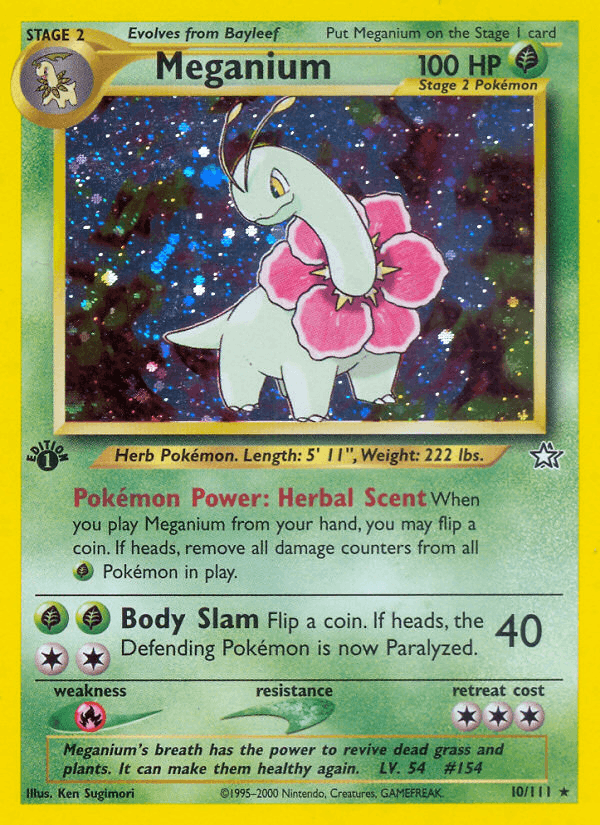 Meganium 10/111 — Pokémon Neo Genesis card