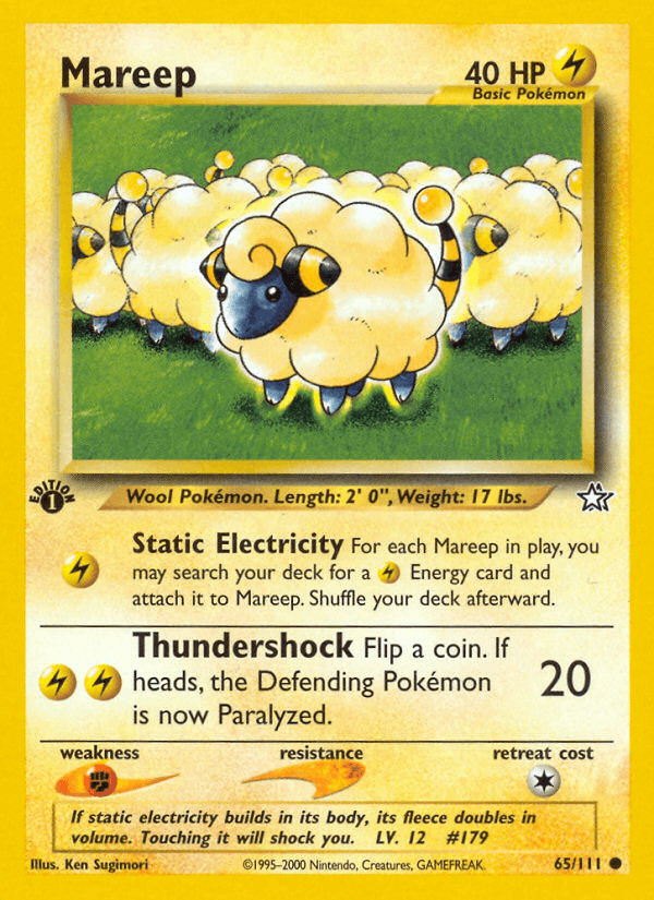 Mareep 65/111 — Pokémon Neo Genesis card