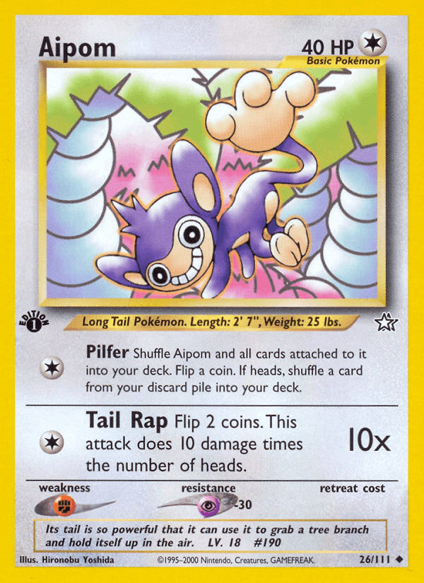 Aipom 26/111 — Pokémon Neo Genesis card