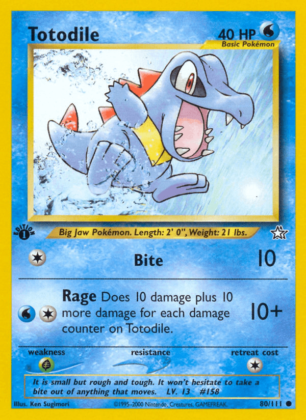 Totodile 80/111 — Pokémon Neo Genesis card