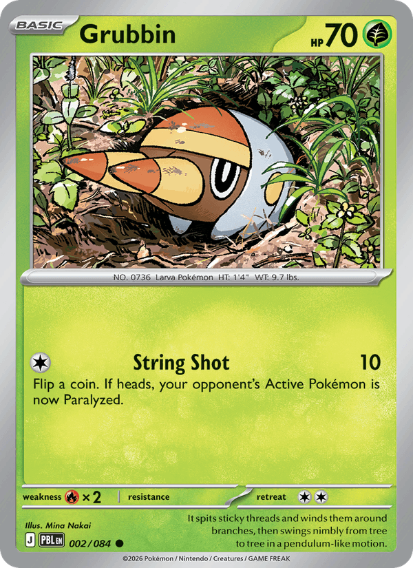 Grubbin 2/84 — Pokémon Pitch Black catalogue reference