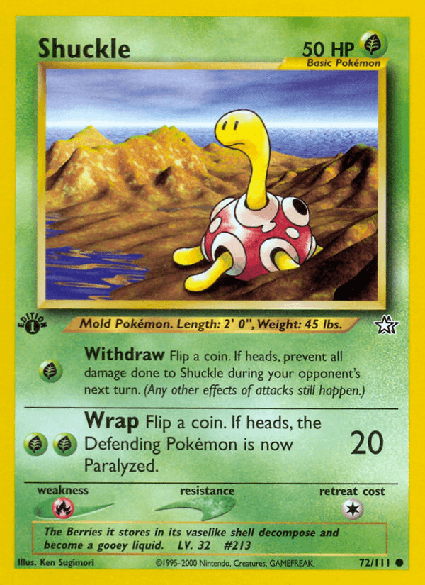 Shuckle 72/111 — Pokémon Neo Genesis card