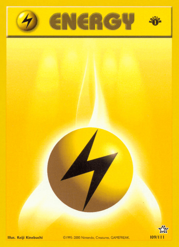 Lightning Energy 109/111 — Pokémon Neo Genesis card