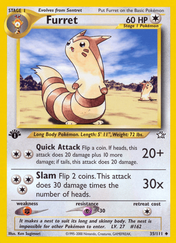 Furret 35/111 — Pokémon Neo Genesis card