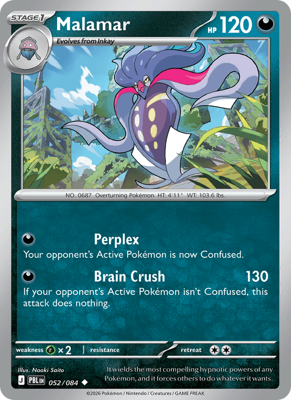 Malamar 52/84 — Pokémon Pitch Black catalogue reference