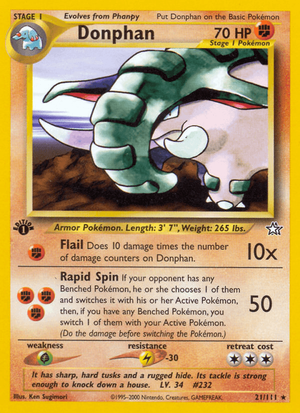Donphan 21/111 — Pokémon Neo Genesis card