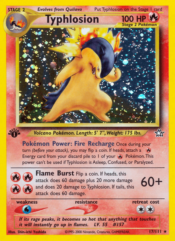 Typhlosion 17/111 — Pokémon Neo Genesis card