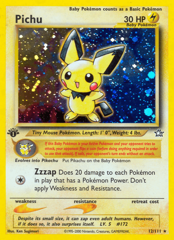Pichu 12/111 — Pokémon Neo Genesis card