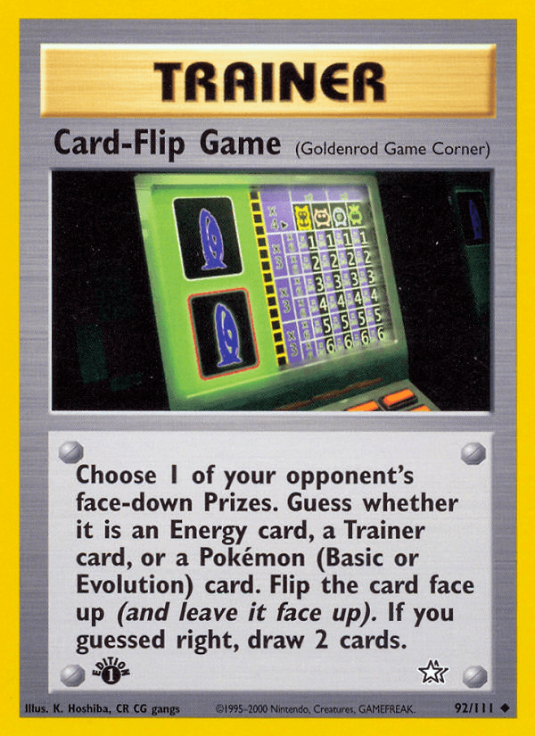 Card-Flip Game 92/111 — Pokémon Neo Genesis card