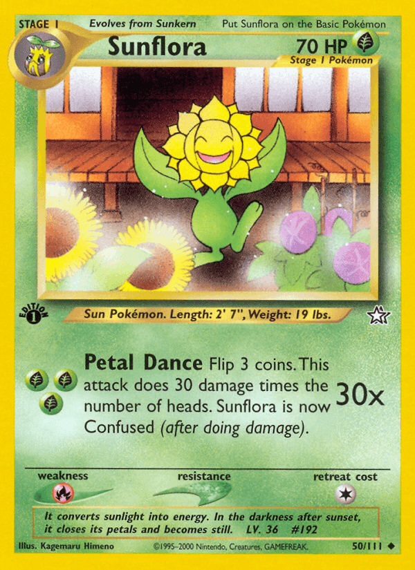 Sunflora 50/111 — Pokémon Neo Genesis card