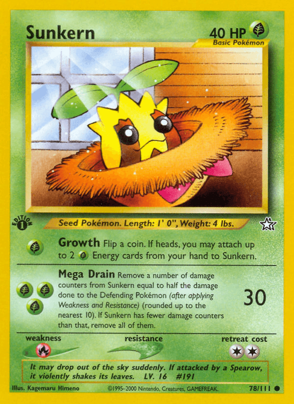 Sunkern 78/111 — Pokémon Neo Genesis card